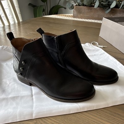 Franco Sarto Black Leather Ankle Booties Studded Zip Up Women s Size 7 New in Bo