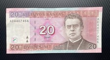 LITHUANIA 20 LITU 2007 P-69 CU Prefix AD