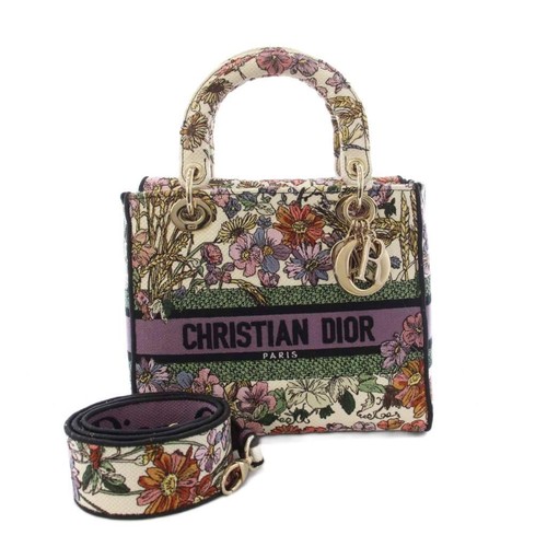 Christian Dior LADY D LITE TOILE DE JOUY Lady Di Lite Handbag Shoulder Bag 2WAY