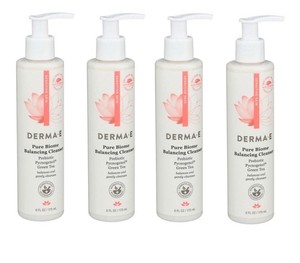 (4) Derma E Pure Biome Balancing Cleanser 6 oz  NEW Prebiotic Exp 08/2026