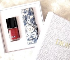 DIOR VIP 3 Pc Gift Set Rouge 999 Full Size Lipstick With Case Nail Polish NIB