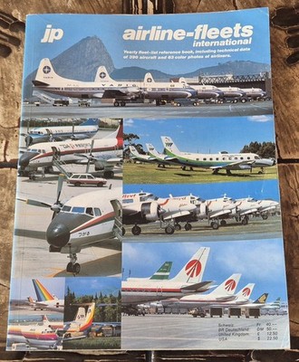 Vintage JP Airline-Fleets International Book 1985 Edition - G+