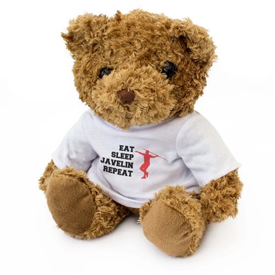 EAT SLEEP JAVELIN REPEAT (MÄNNLICHER ATHLET) - Teddybär - süß - lustiges Geschenk