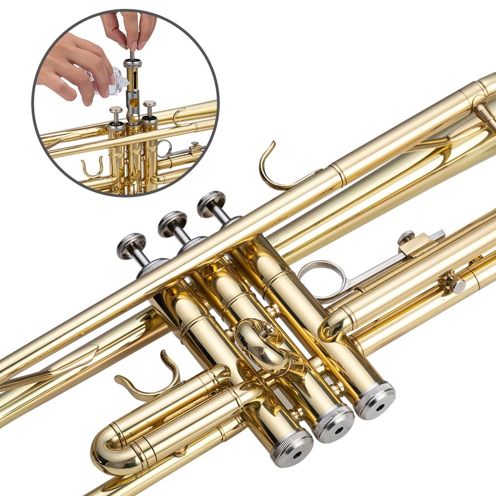 Ktaxon Brass Bb Trumpet + Case Cloth Gloves Student School Band
