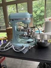 KitchenAid Mezclador de pie elevador de tazón de 5,5 cuartos AZUL KSM55SJSXMI agua mineral azul
