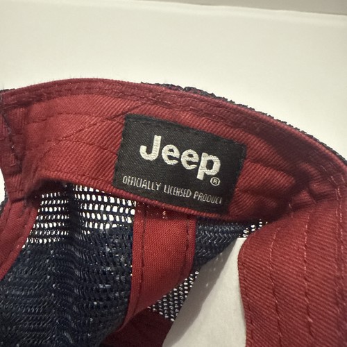Jeep American Original Since 1941 Patch Trucker Hat Snapback OSFA Blue NEW Red - Picture 3 of 4