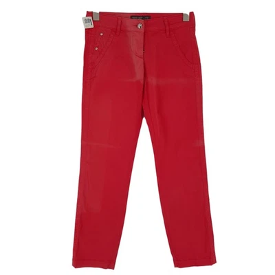 Jacob Cohen Pantalon Femme Extensible GH8 Rouge Taille W26 L28 Chino - Photo 1/4