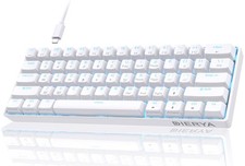 DIERYA 60 Mechanical Keyboard, DK61se Wired Gaming Red Switch, White