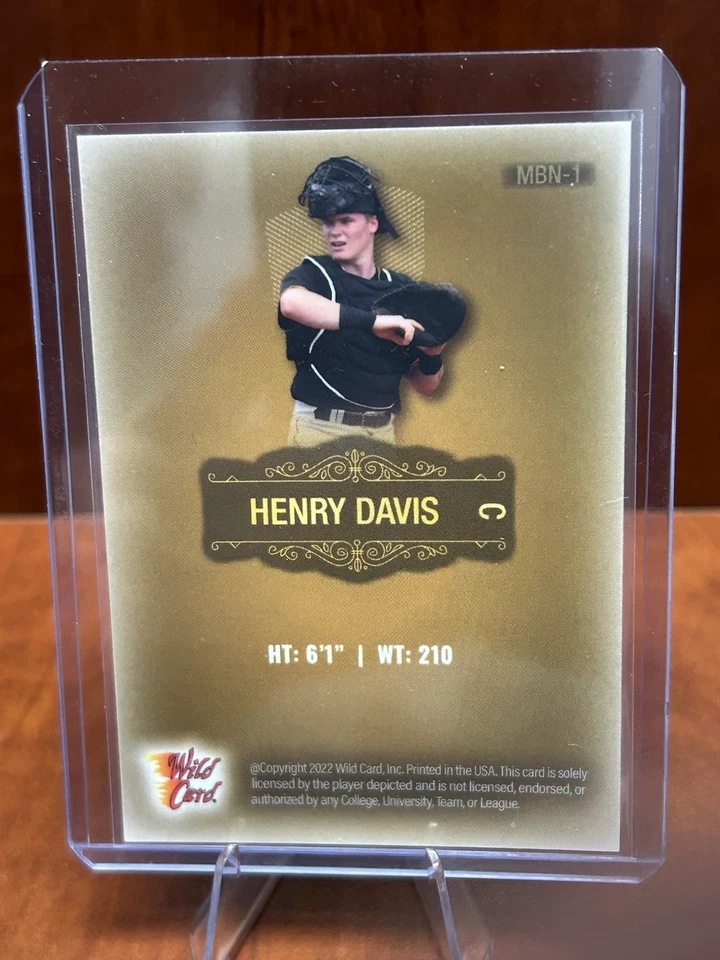 2022 Wild Card Matte HENRY DAVIS National VIP - GOLD #MBN-1 - Image 2 of 2