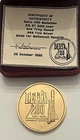 1990 McDonnell Douglas 1 T-oz 999 Silver Trade Unit Round with 22k Gold Overlay