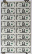 Uncut Sheet of 16 Series 1995 $5 F Federal Reserve Notes Atlanta, GA BEP 05493