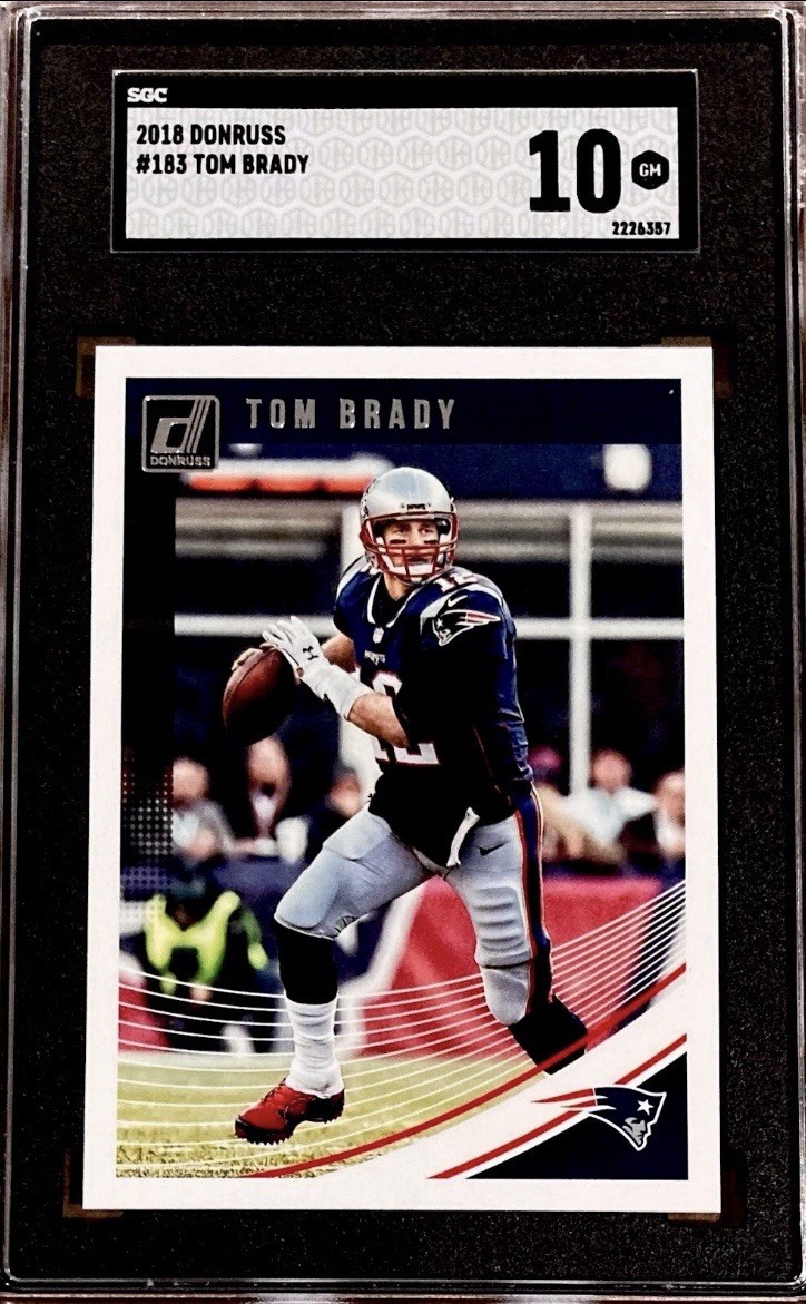 2018 Panini Donruss #183 Tom Brady SGC 10 Gem Mint