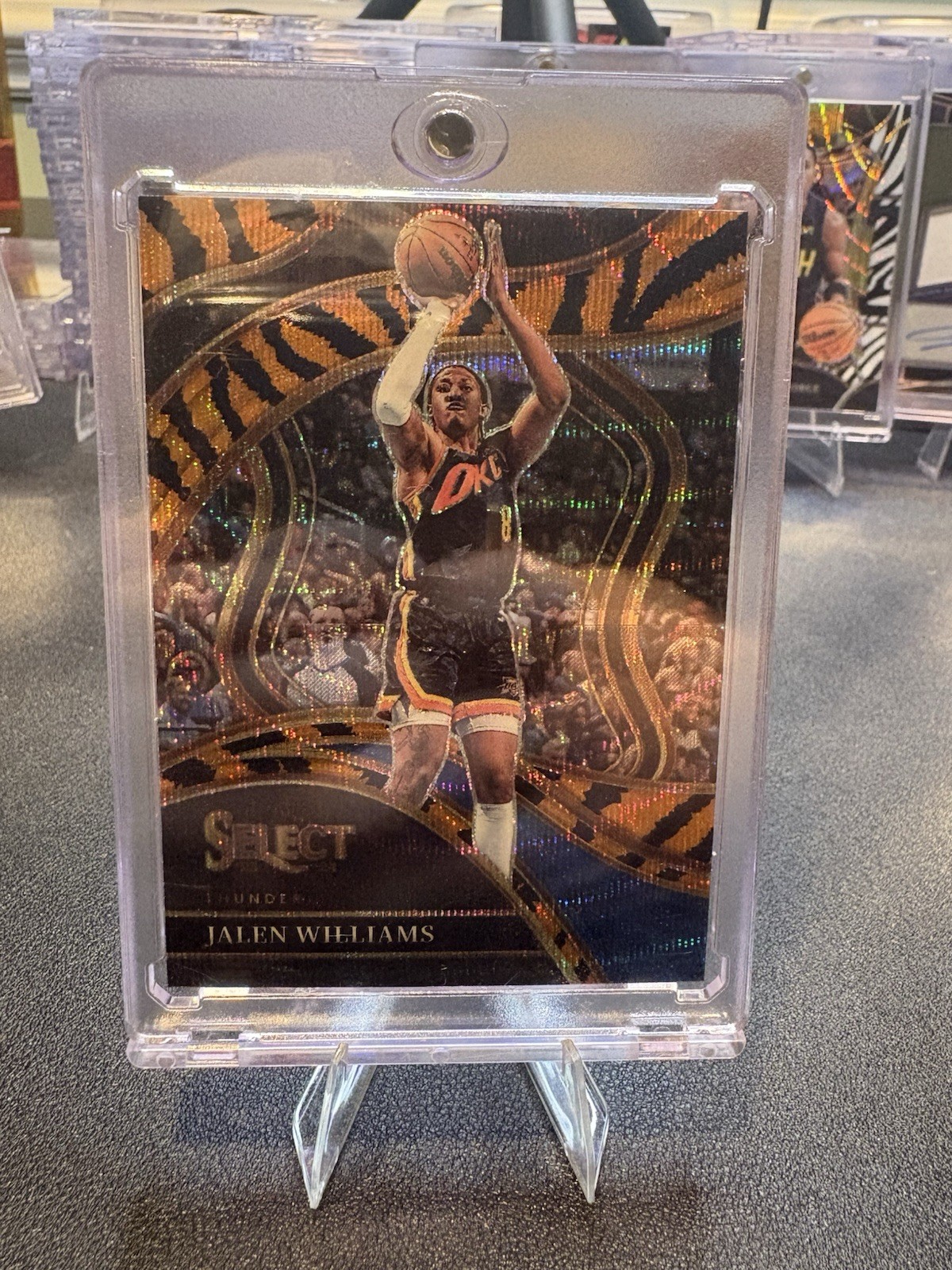 2023-24 Panini Select - Courtside Jalen Williams #209 Tiger Stripes Prizm SSP