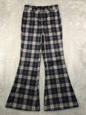 Halara Pants Womens L (30x30) Multicolor NWT Flare Plaid High Rise