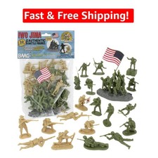 Collectible BMC WW2 Iwo Jima Soldier Set - 32 Durable Miniatures in 1:32 Scale