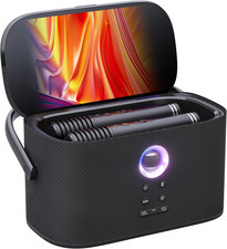 Portable Karaoke Machine for Adults, Built-In Lyrics Display and Screen, 2 Self-