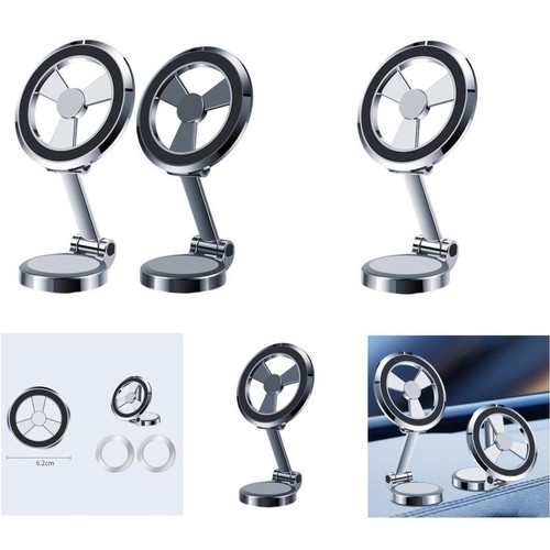 Support Téléphone Magnétique Réglable pour Voitures avec Angle de Vision 360 - Photo 9 sur 14