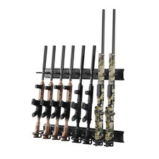 Uimoso Indoor Steel Gun Rack Wall Mount for Rifles and Shotguns, 8 Slots