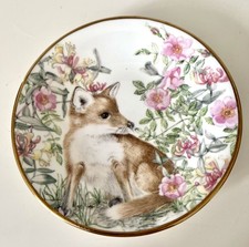Small Royal Kendal Fine Bone China Fox Design Trinket Tray/Wall Plate. 4.5”