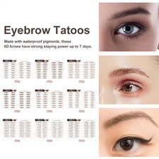 10pcs 6D Eyebrows Tattoo Sticker Waterproof Hair-like Fake Makeup Long Last