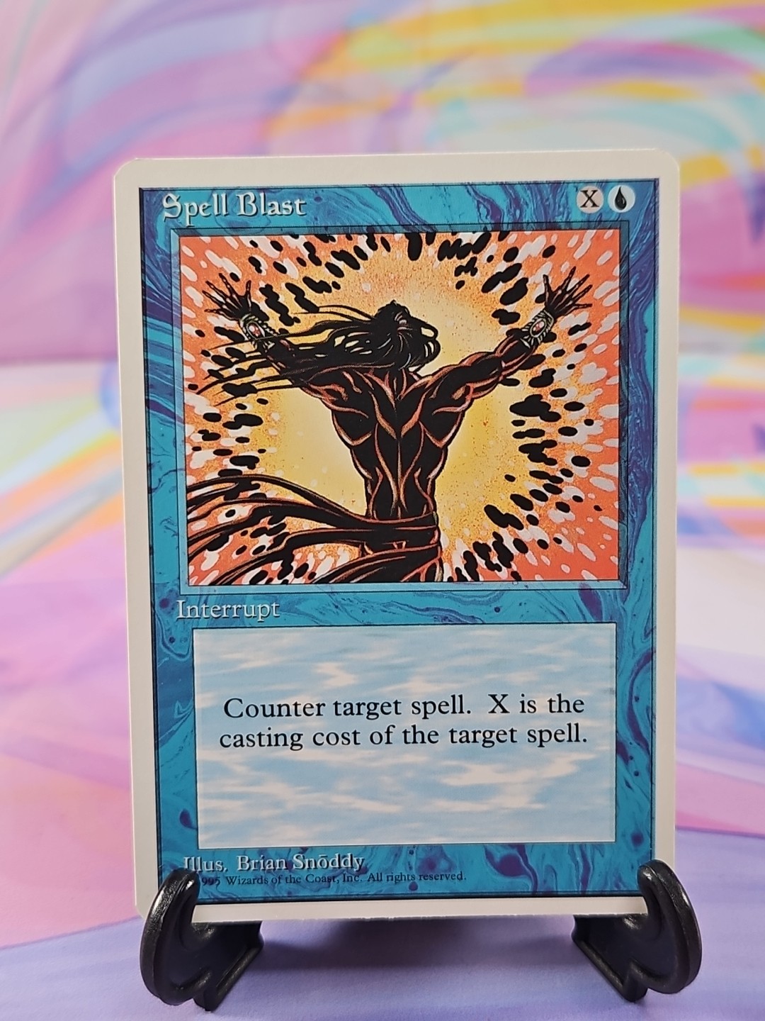 Magic the Gathering MTG 1995 Card | Spell Blast Fourth Edition