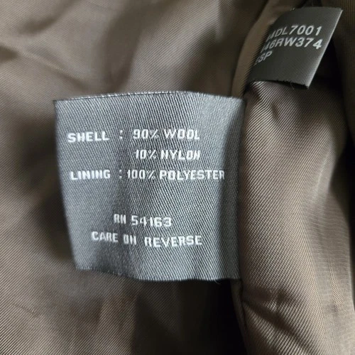 Kenneth Cole Reaction Brown Peacoat Wool Blend Men's L Walking Jacket Car Coat image 10