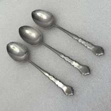 3 Teaspoons Lyon International Silver IS AMERICANA Stainless 6 1/8" Spoons