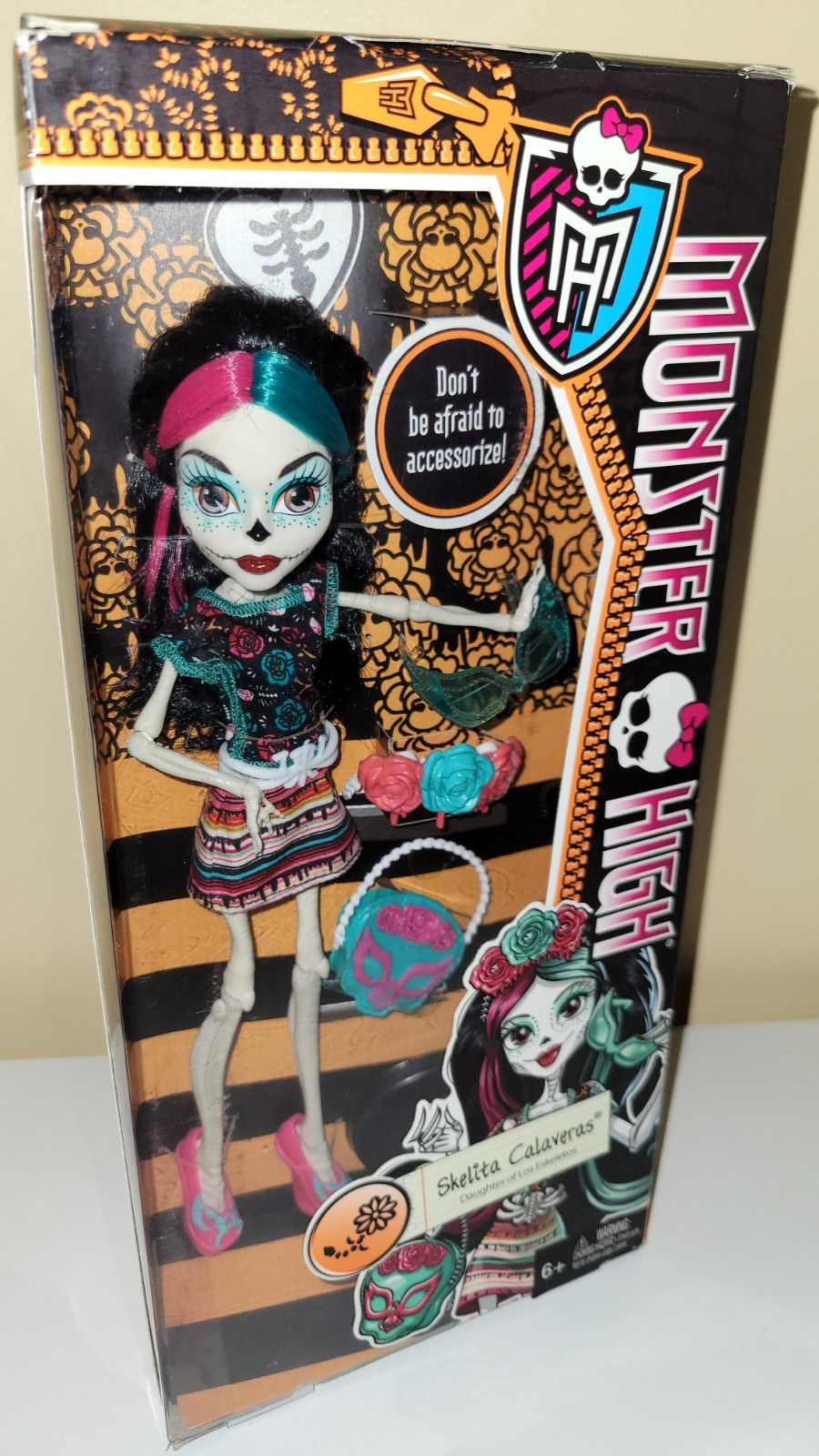 Monster High Scaritage Skelita Calaveras Doll 2013 Mattel NI