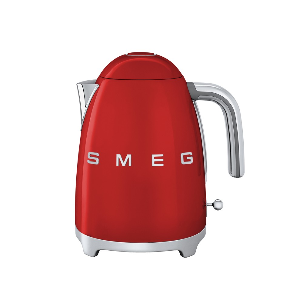 Bouilloire inox rouge 1,7L style Années 50 au design rétro chic de 23x25 cm