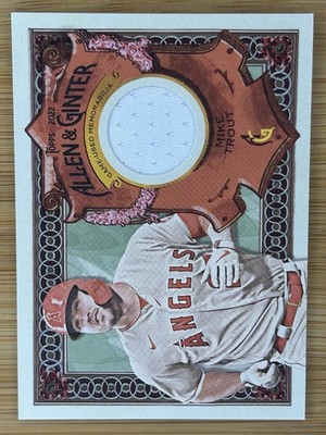 2022 Topps Allen & Ginter Mike Trout Game Worn Jersey/ Memorabilia- Angels HOF