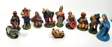 Vintage Christmas Nativity Pieces Italy 11 PCS Not a Set Replacement Pieces