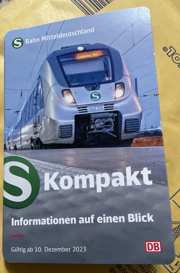 S-Bahn Mitteldeutschland Halle-Leipzig Netzplan Network Fahrpläne 2023/2024 - Bild 2 von 2