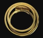 Vintage Double Ring Scarf Clip Gold-Tone Western Germany Dress Costume Jewelry