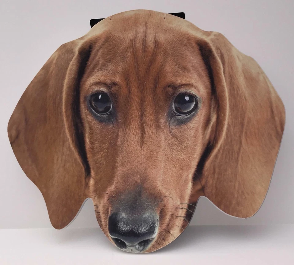ADORABLE DACHSHUND WEINER PUPPY DOG FACE HUGE FOAM HEAD MASK COSTUME SEW70029 - Image 2 of 3