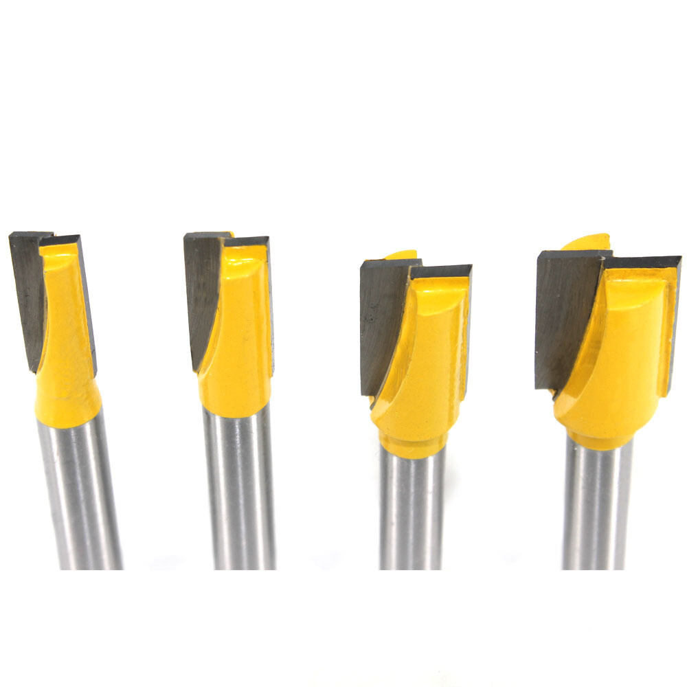 Straight Router Bit Set 8mm Shank Bottom Cleaning Cutter Cutting Height ...