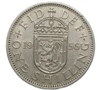 Photo of a 1956 Elizabeth II Shilling from an eBay listing that sold on May 31, 2026