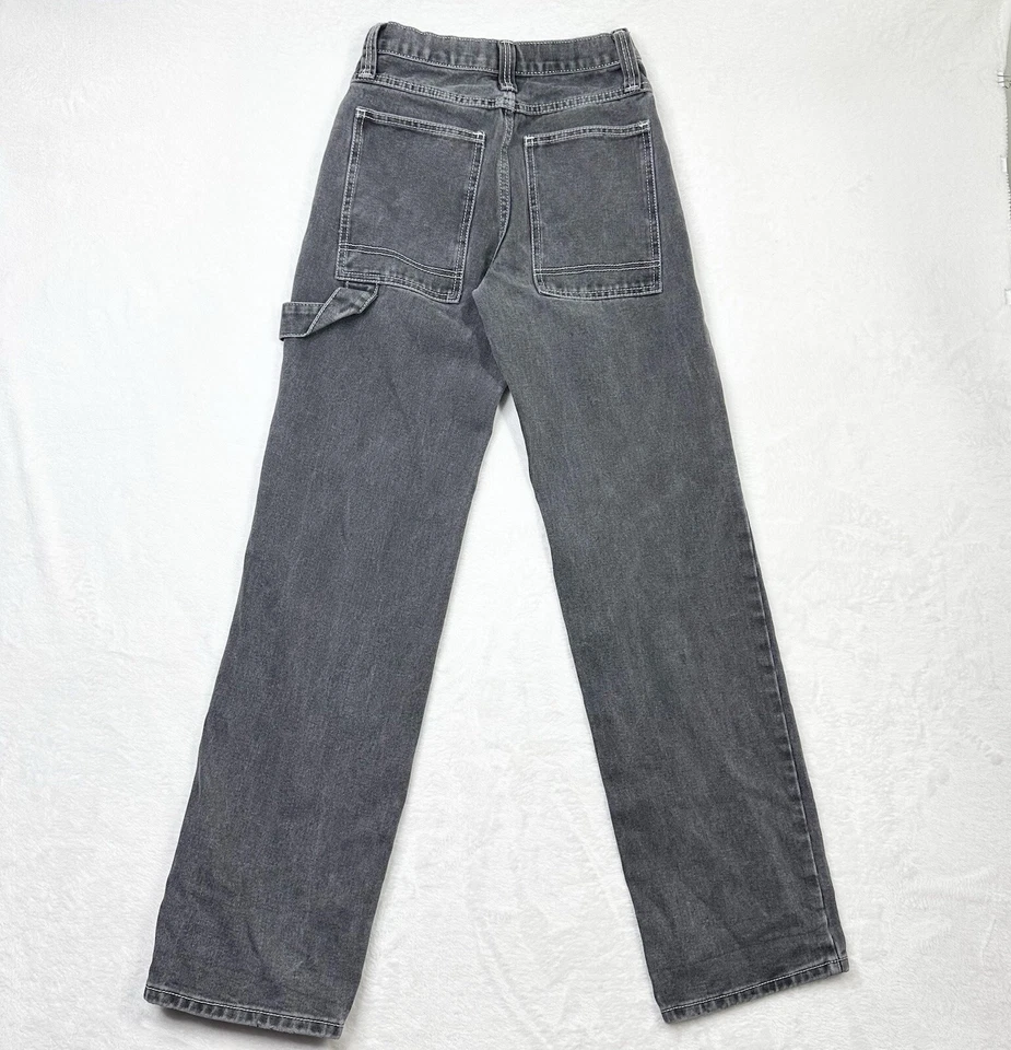Pantalones de mezclilla J Galt Carpenter para mujer pequeños gris cintura alta holgados patinador grunge relajados Foto 2 de 4