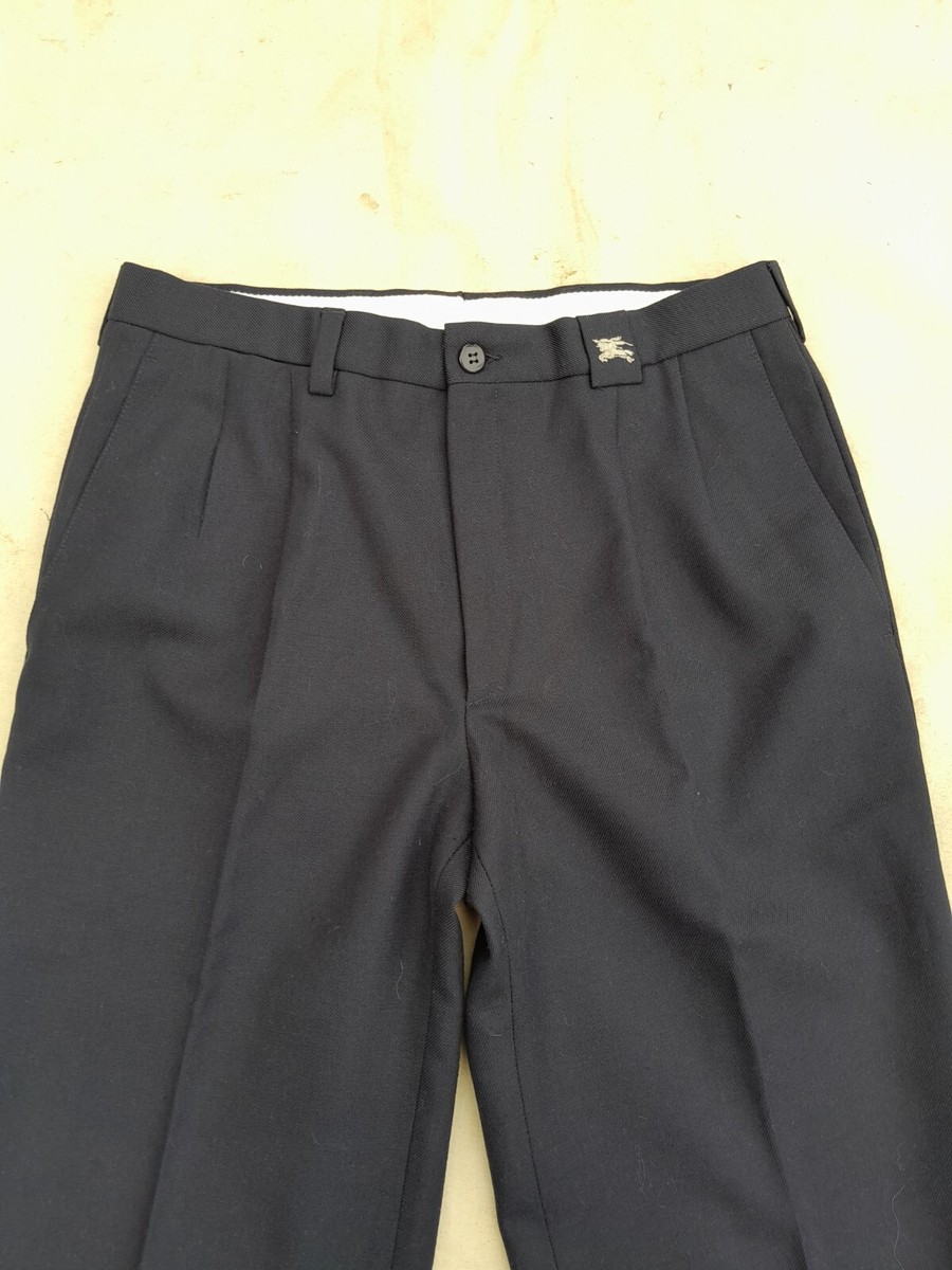 Vintage Burberry Pants Mens 28in Navy Blue Tailored Trousers Vintage Burberry Pants Mens 28in Navy Blue Tailored Trousers