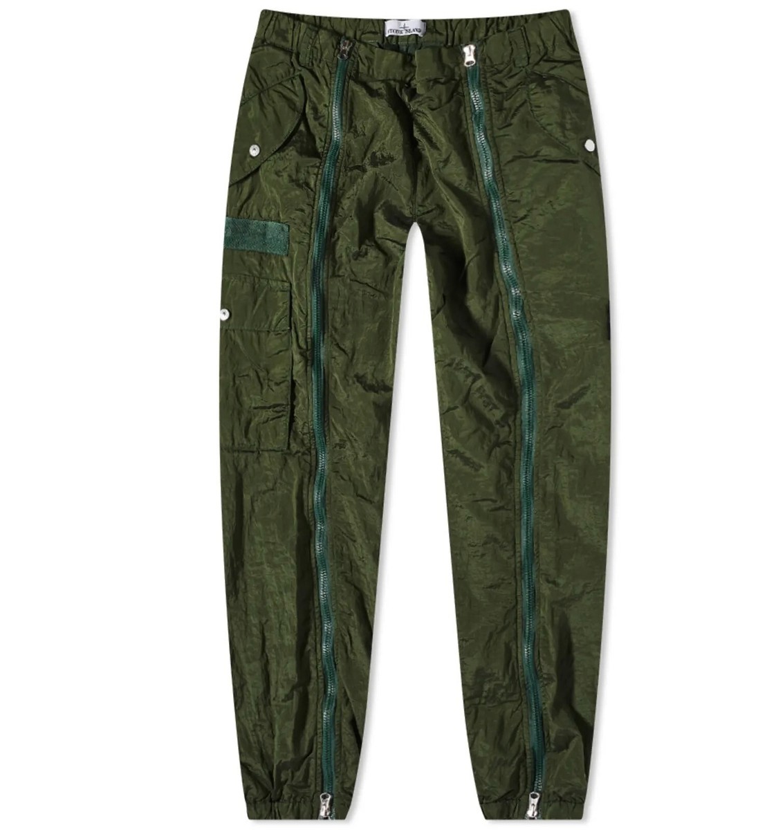 STONE ISLAND $670 RETAIL NYLON METAL ECONYL CARGO ZIP FLIGHT PANT