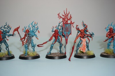 Warhammer Age of Sigmar Sylvaneth Tree-Revenants x 5 - bemalt