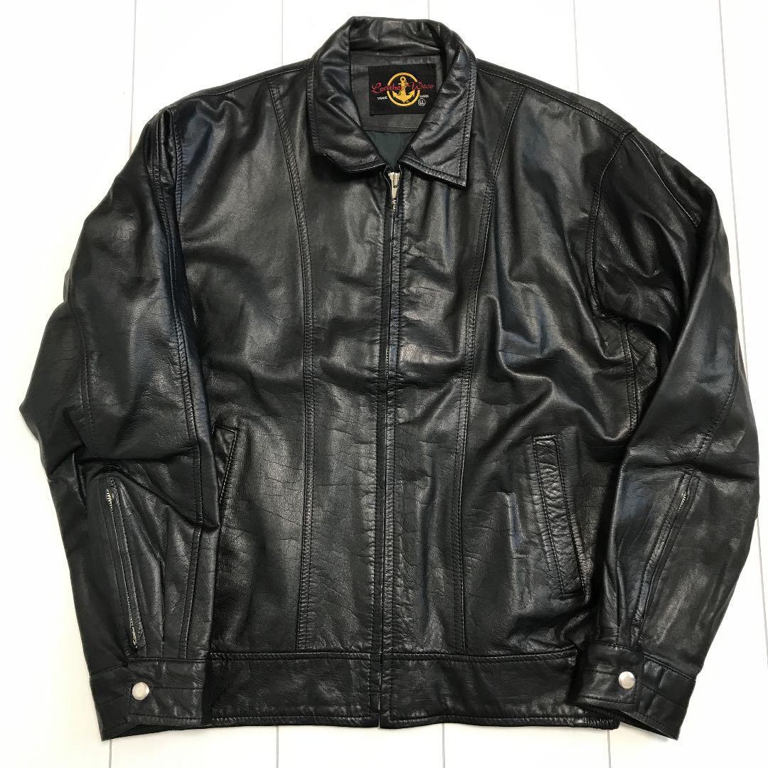 70'S Vintage Made In Japan Leather Jacket Riders Blouson