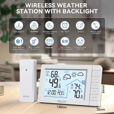 Home Small Digital Weather Station Electronic Temperature and Humidity Meter