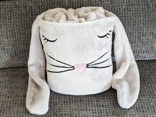 Debenhams grey rabbit blanket throw bunny Cosy Nights Lounge & Sleep 150 x 80cm