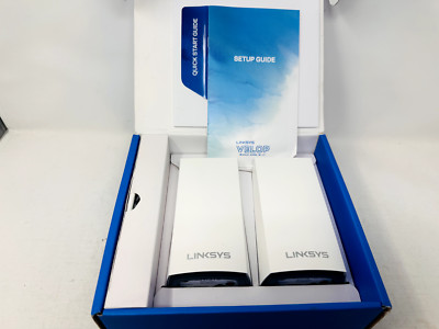 Linksys VLP01 Velop Dual Band AC1200 Wireless Router 2 Pack w/ Cables bundle