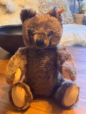 Vintage Steiff Brown Teddy Bear Soft Stuffed Animal-Tag 0206/41-Germany