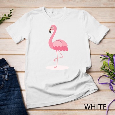 Women's Flamingo Print T-Shirt - 100% Cotton Loose Fit Cute Animal Tee, Short Sleeve Round Neck Top