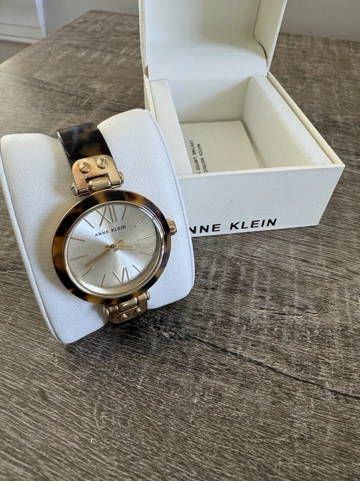 Anne Klein女士手表10/9652CHTO手链Acrilyc玳瑁奢华品牌 — 第 3/4 张图片