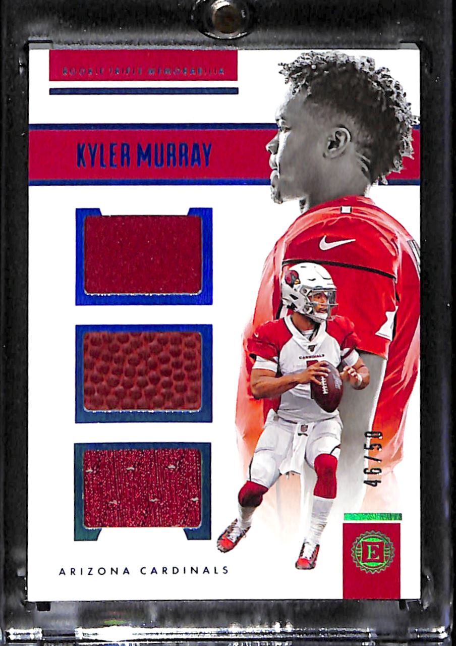 Kyler Murray Panini Encased Rookie Triple Memorabilia #RT17 Sapphire