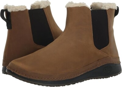 Chaco Paonia Chelsea Fluff Sz 9 M EU 42 Men's WP Leather Boots Cognac JCH108735