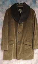 Vintage RichmanBrothers Corduroy HeavyWeight Coat Alpaca Collar Mens Size 40 EUC